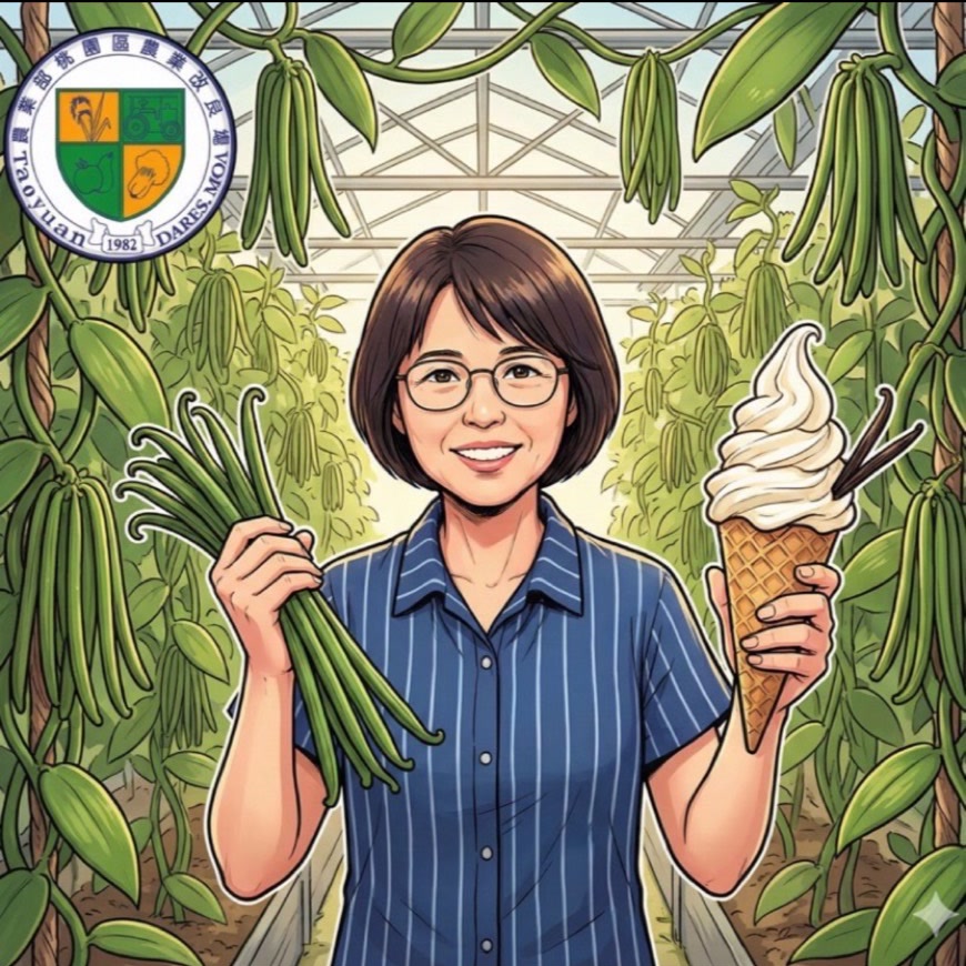 桃園區農業改良場場長 Q 版形象